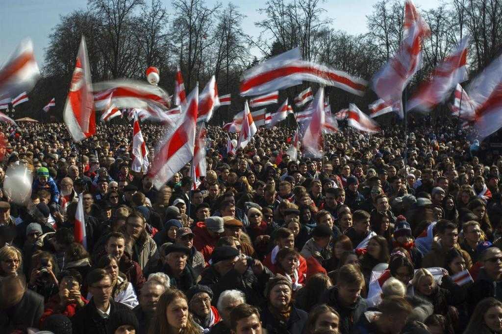 Митинг белорусских демократов.