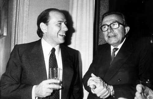 Джулио Андреотти с Сильвио Берлускони в 1984 году