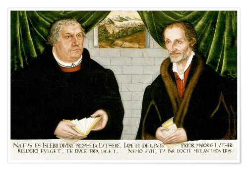 Плакат Мартин Лютер и Филипп Меланхтон
