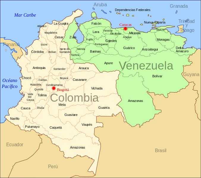 Колумбия на карте мира